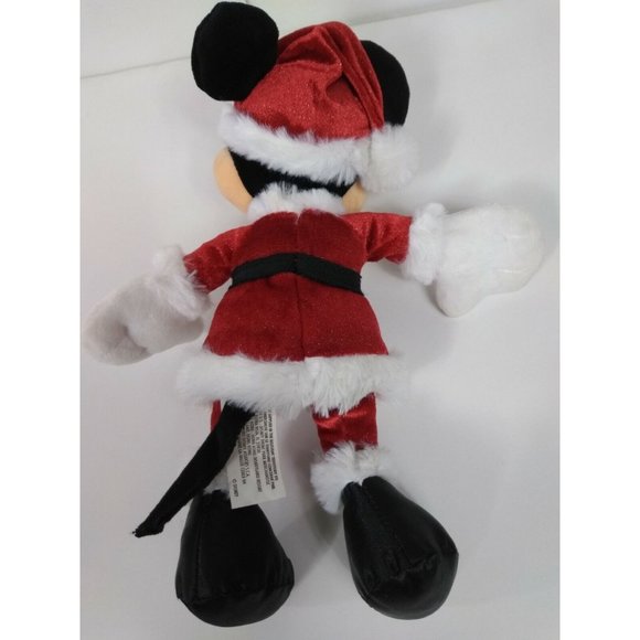 Disney Christmas Mickey Minnie Mouse Mr/Mrs Santa Claus Stuffed Plushie Toy SET - Picture 9 of 12